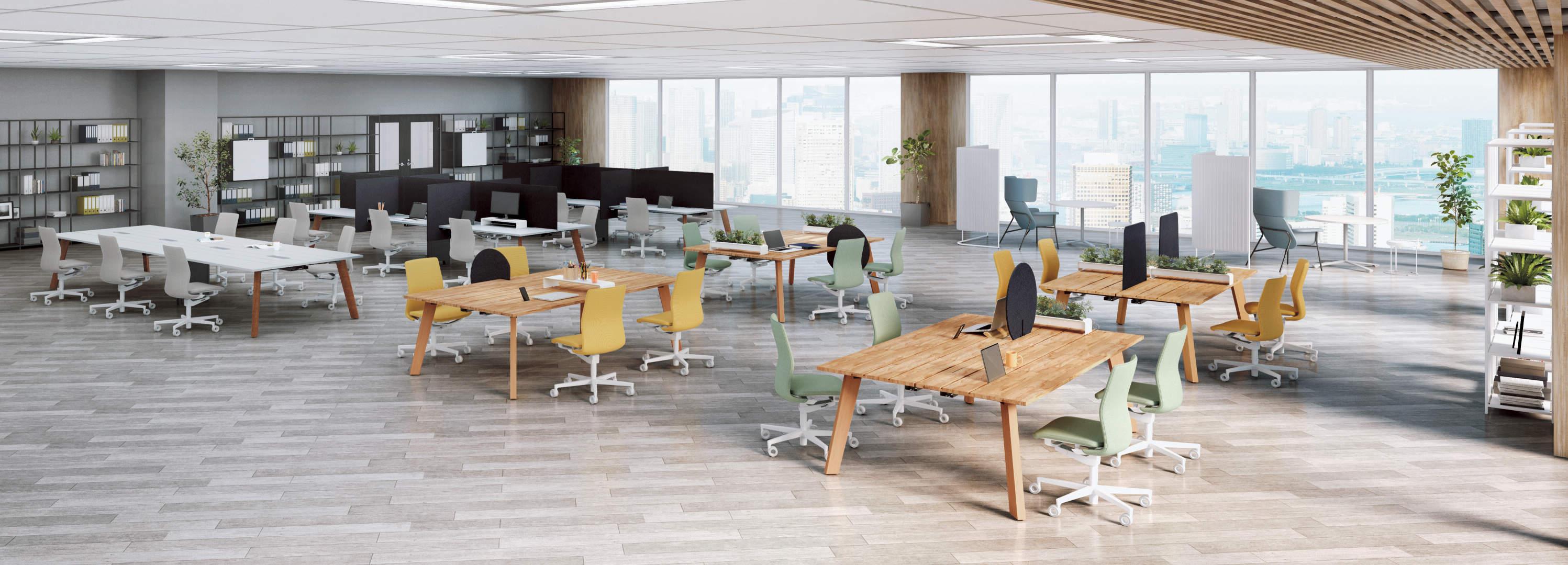 おしゃれで機能性の高いオフィスレイアウトとは デスク配置パターンや14社の事例など詳しく紹介 コクヨマーケティング おしゃれで機能性の高いオフィスレイアウトとは デスク配置パターンや14社の事例など詳しく紹介 コクヨマーケティング